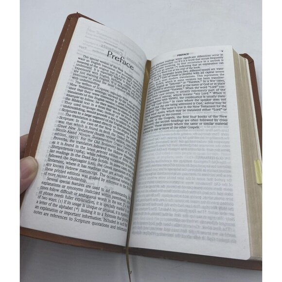 "Jesus Of Nazareth" Brown Faux Leather Bound Book Gold Tone Edges Ribbon Marker - Picture 10 of 16